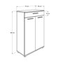 Hanah Home Adr-521-Bb-1 Zapatero Organizador Minimalista Blanco Melamina 16mm 73x108x35cm